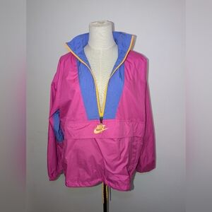 Nike Women's Pink and Blue Icon Flash Packable Jacket